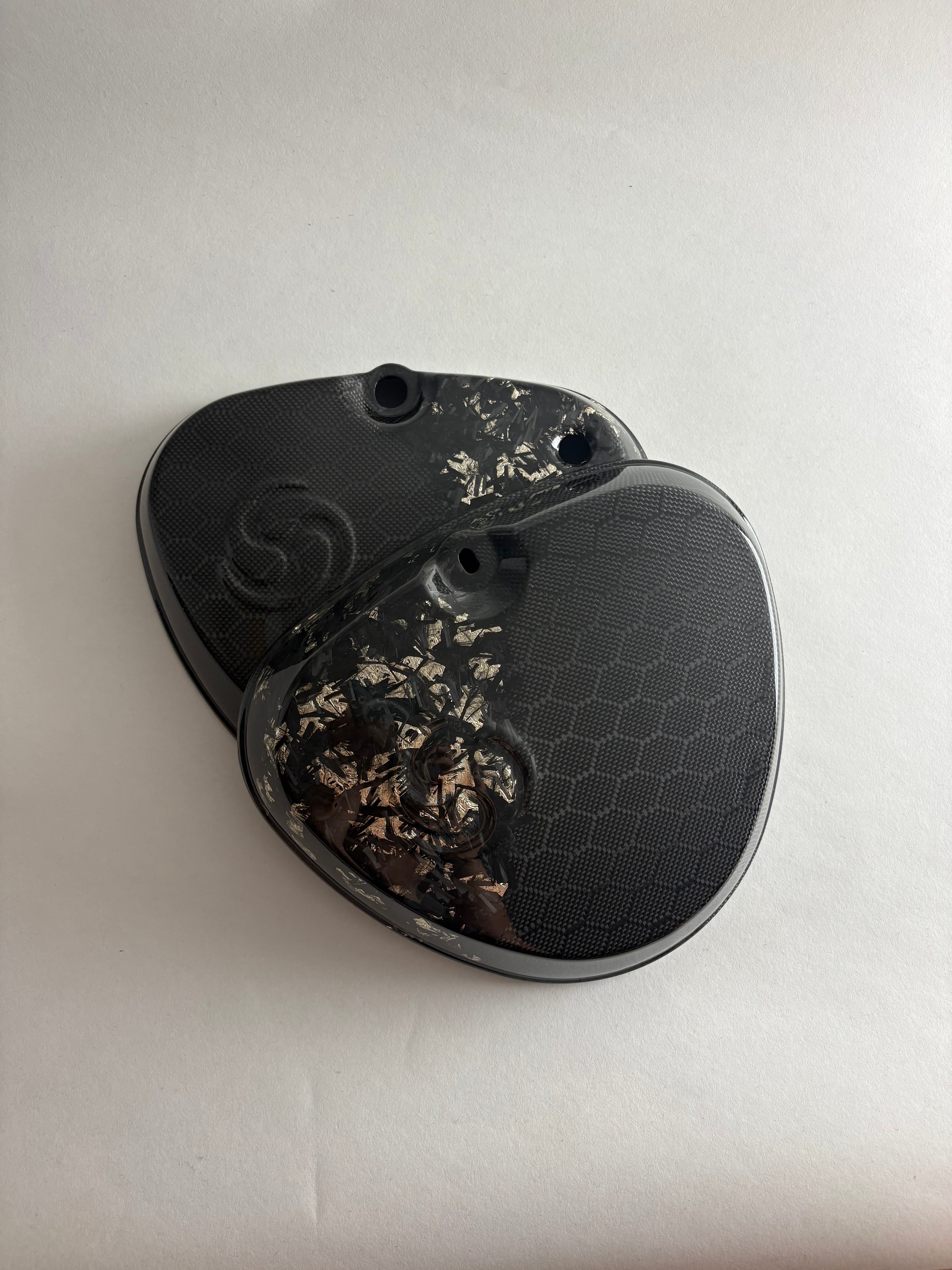 Carbon Seitendeckel Simson Honey comb mit Forged Weiß - Sofort Verfügbar!