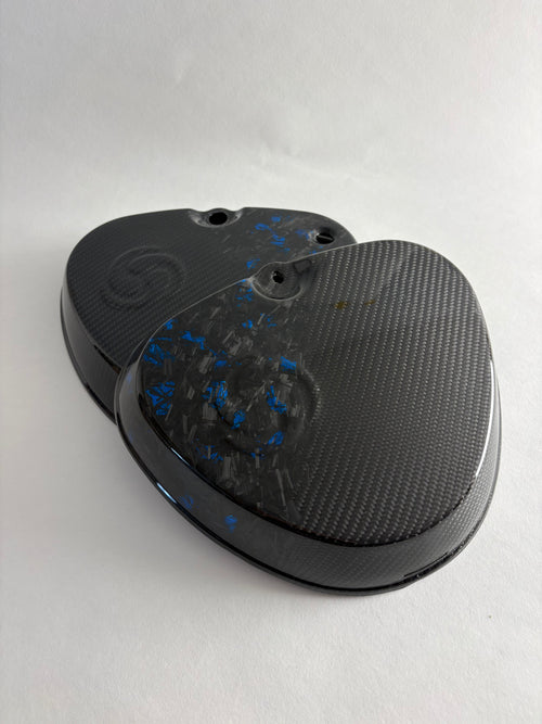 Carbon Seitendeckel Simson 2x2 mit Forged Blau - Sofort Verfügbar!