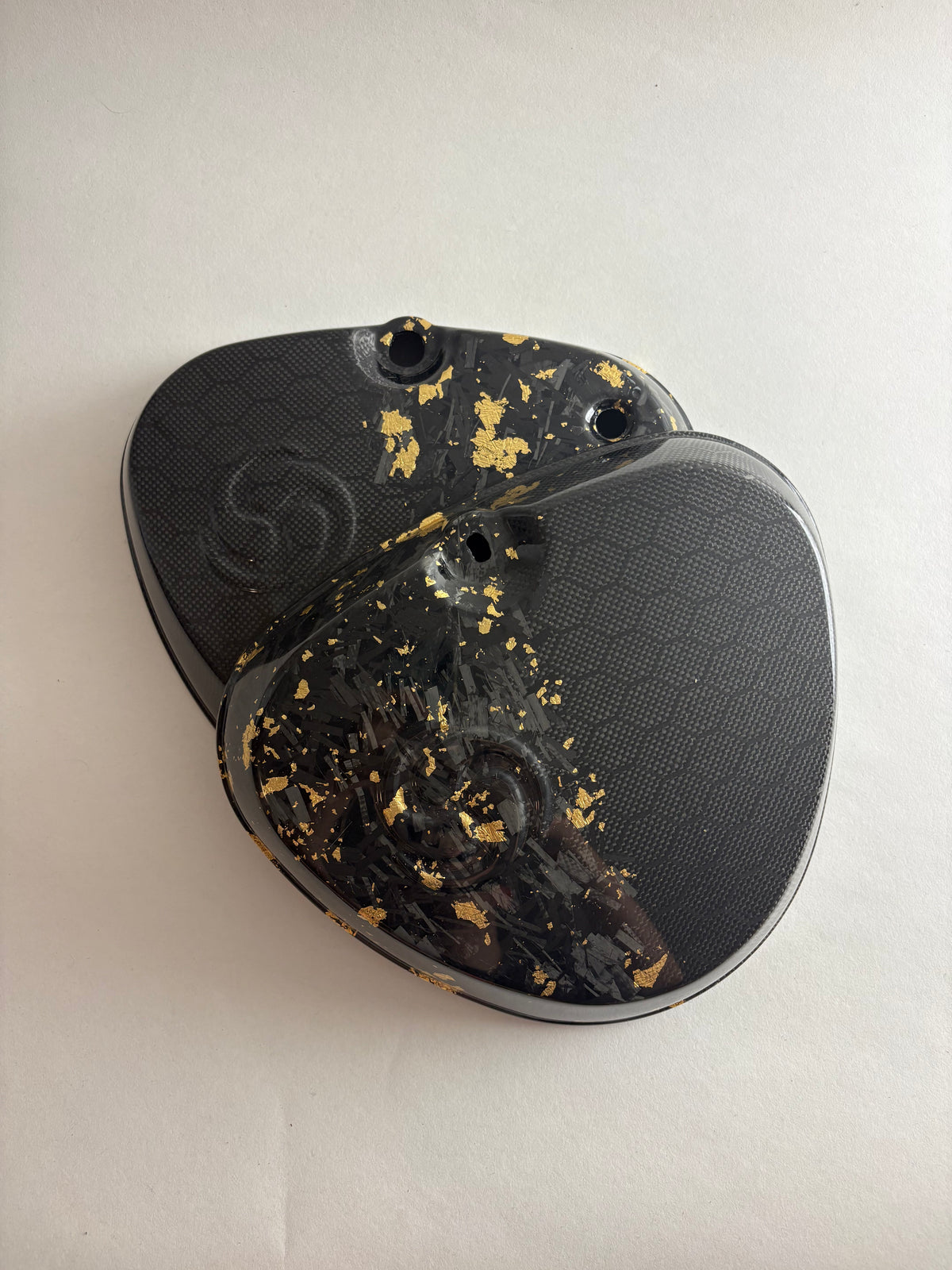 Carbon Seitendeckel Simson Honeycomb mit Forged Gold - Sofort Verfügbar!