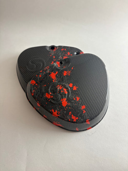 Carbon Seitendeckel Simson 2x2 mit Forged Rot - Sofort Verfügbar!